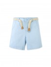 Sam Regular Fit Bedford Cord Shorts with Braided Cotton Belt