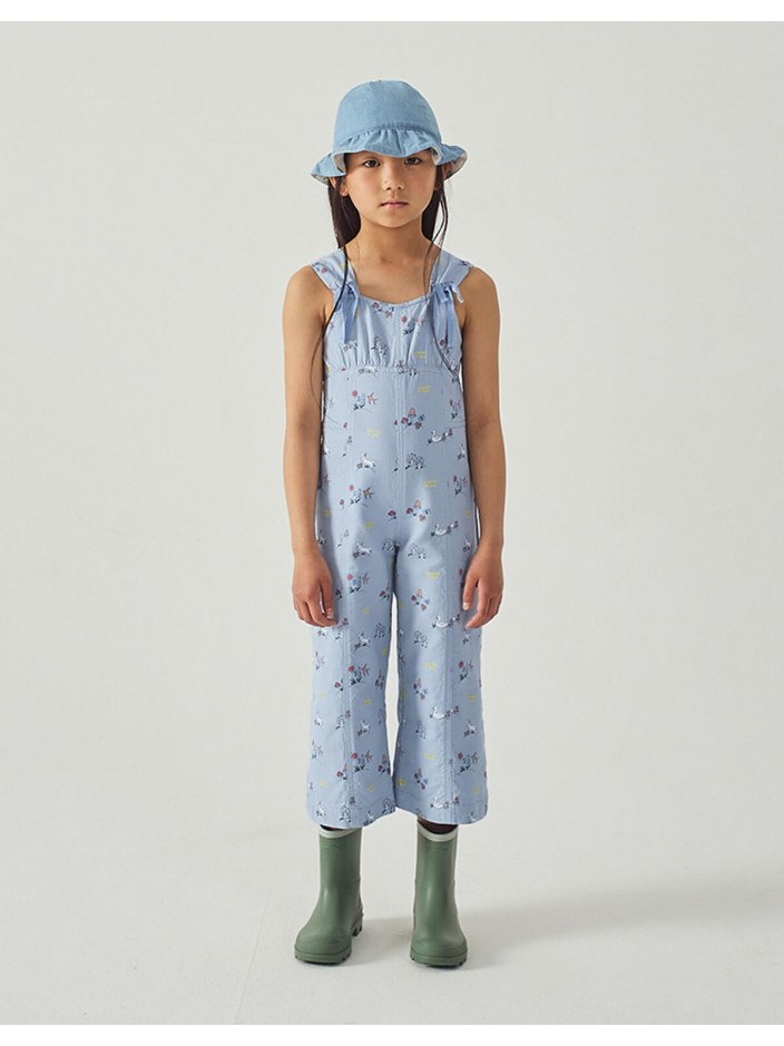 Harvey Empire-Cut Jumpsuit with Decorative Bow Ties