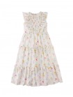 Chisa Tiered Smocked Maxi Dress with Ruffle Sleeves