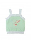 Gabriella Top with Cross-Stitch Embroidery & Scalloped Edges