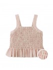 Josephine Striped Peplum Top with Flower Appliqué