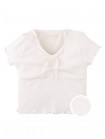 Gardenia Textured Top with Front Ties