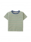 Baby Mario Fine Stripe Pocket Tee in Green