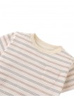 Baby Mario Fine Stripe Pocket Tee in Beige