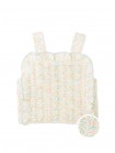 Martina Trellis Print Smocked Top with Wide Straps & Ruffles