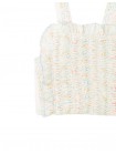 Martina Trellis Print Smocked Top with Wide Straps & Ruffles
