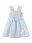 Powder Dress with Shirred Straps & Ruffles
