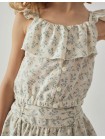 Ambessa Strappy Ruffled Top & Tiered Skirt Set