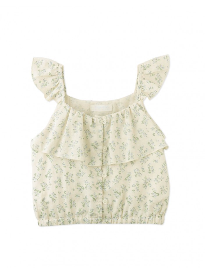 Ambessa Strappy Ruffled Top & Tiered Skirt Set
