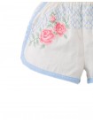 Nelly Cross- Stitch Shorts with Lace Trims