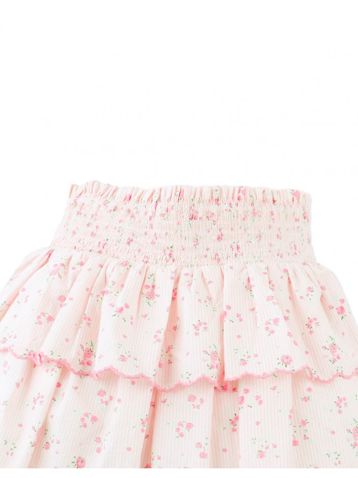 Bea Skort with Smocked Bodice & Embroidered Scallop