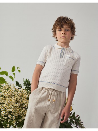 Reiner Polo Shirt with Stripe Tipping Accents