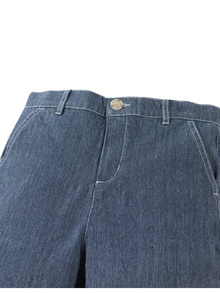 Gelgar Textured Denim Dress Shorts