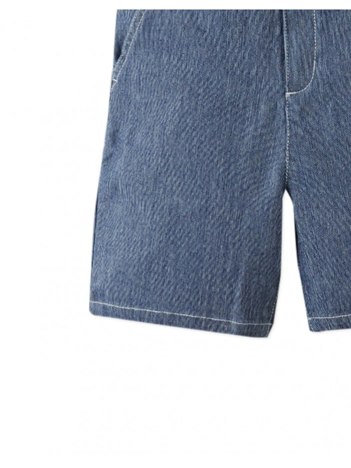Gelgar Textured Denim Dress Shorts