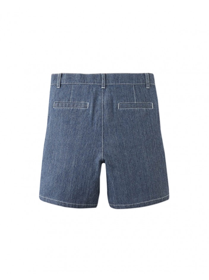 Gelgar Textured Denim Dress Shorts