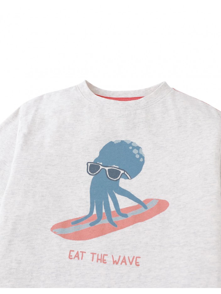 Oruo Surfing Octopus Relaxed-Fit Graphic Tee