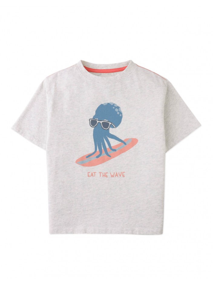 Oruo Surfing Octopus Relaxed-Fit Graphic Tee