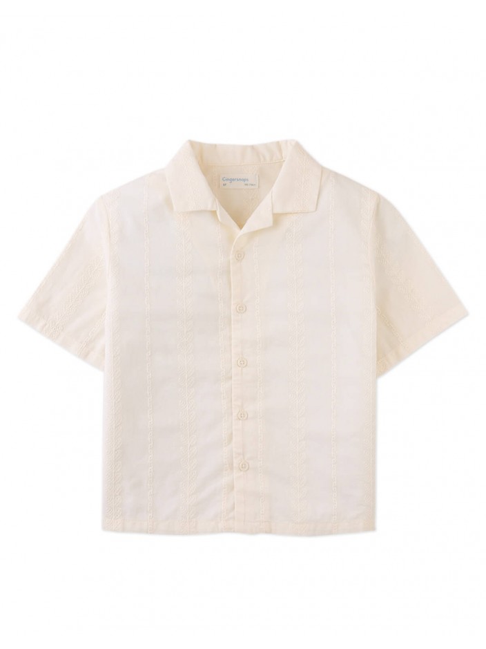 Armin Embroidered Camp Collar Shirt