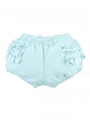 Baby Livia Chambray Bloomers with Tiered Ruffles