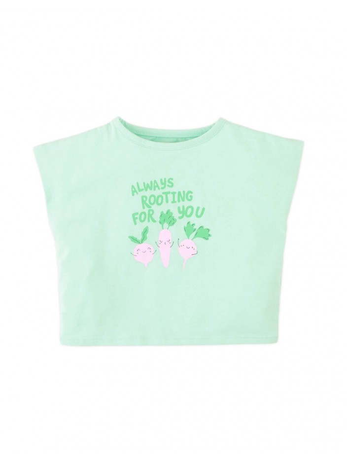 Baby Helena Graphic Tee with Veggies Print