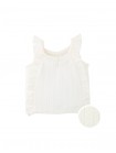 Baby Freyja Diamond Row Pointelle Jersey Knit with Ruffles & Rosette Details