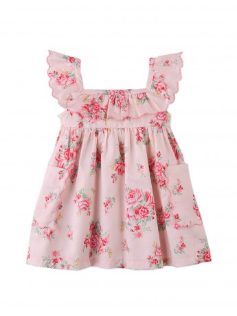 Baby Sydney Dress with Embroidered Scallop Details