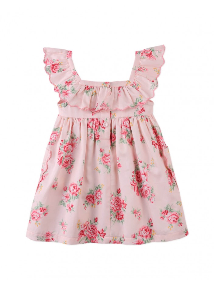 Baby Sydney Dress with Embroidered Scallop Details