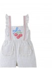 Baby Phoebe Striped Jumpsuit with Ruffles & Embroidered Details