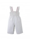 Baby Phoebe Striped Jumpsuit with Ruffles & Embroidered Details