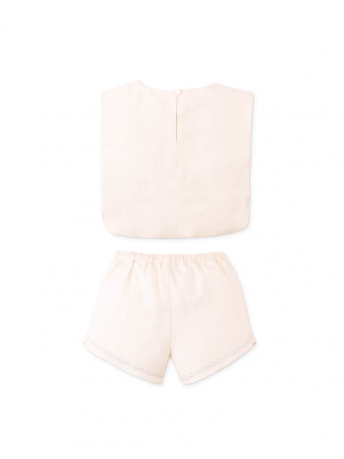 Baby Sharpay Embroidered Blouse & Shorts Set