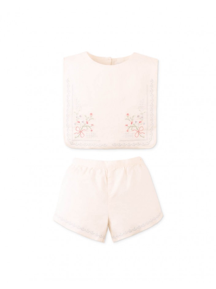 Baby Sharpay Embroidered Blouse & Shorts Set