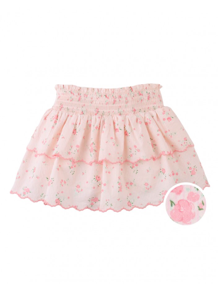 Baby Bea Skort with Smocked Bodice & Embroidered Scallop