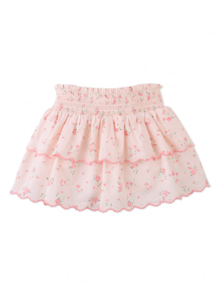 Baby Bea Skort with Smocked Bodice & Embroidered Scallop