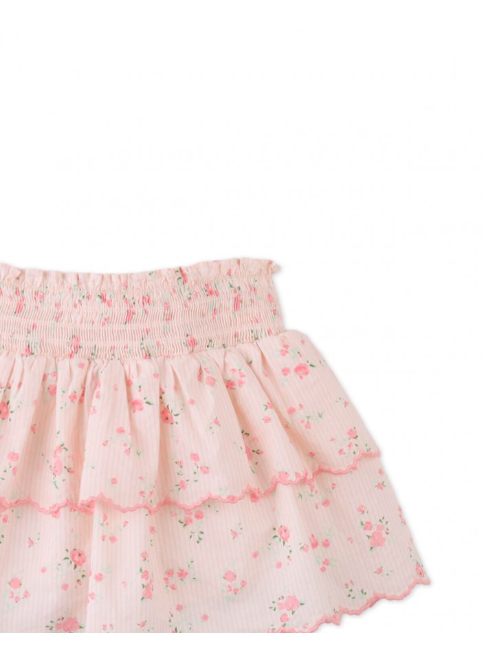 Baby Bea Skort with Smocked Bodice & Embroidered Scallop