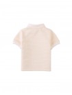 Baby Eren Textured Striped Polo Shirt with Pocket