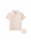Baby Eren Textured Striped Polo Shirt with Pocket