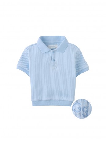 Baby Floch Polo Shirt with GG Logo Embroidery