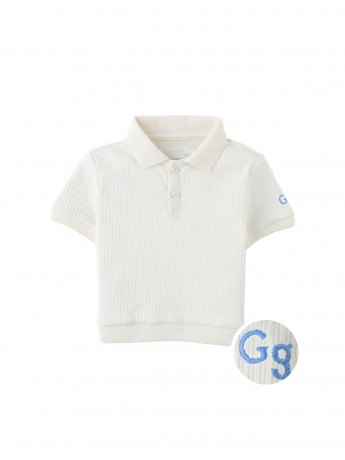 Baby Floch Polo Shirt with GG Logo Embroidery