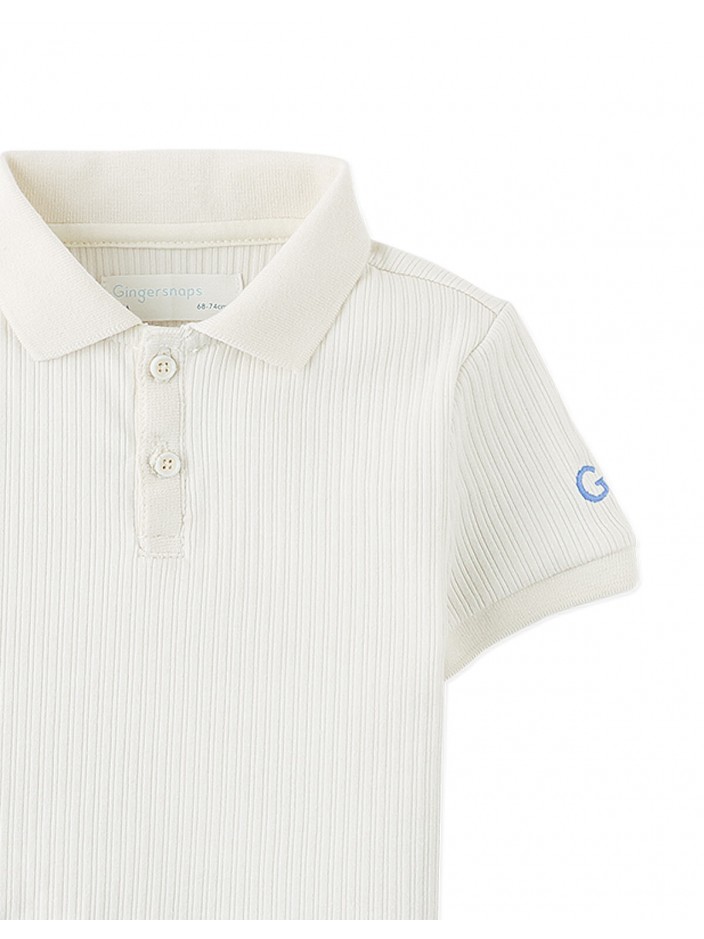 Baby Floch Polo Shirt with GG Logo Embroidery