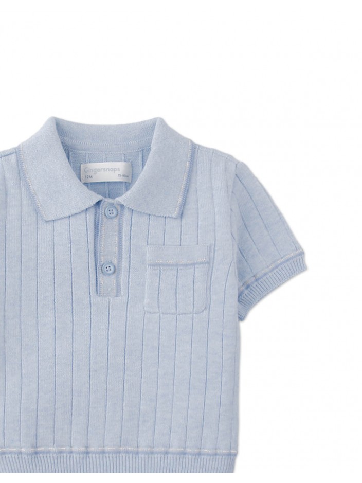 Baby Reiner Polo Shirt with Striped Tipping Accents