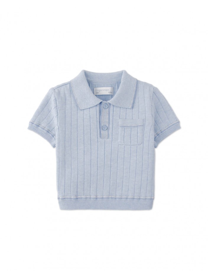 Baby Reiner Polo Shirt with Striped Tipping Accents