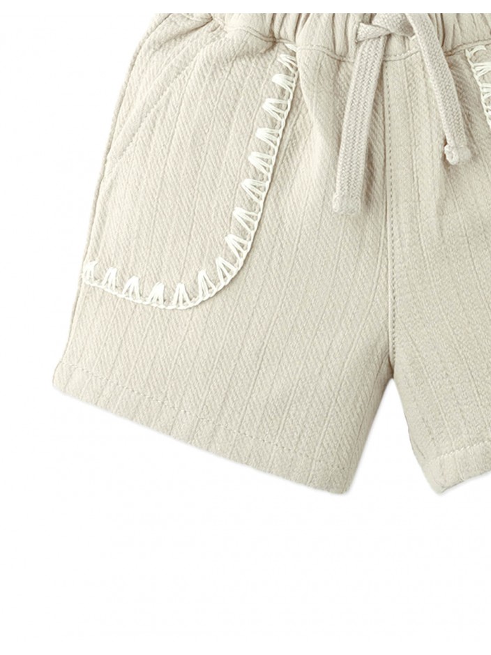 Baby Marlow Drawstring Shorts with Contrast Stitching