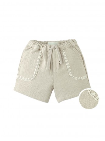 Baby Marlow Drawstring Shorts with Contrast Stitching