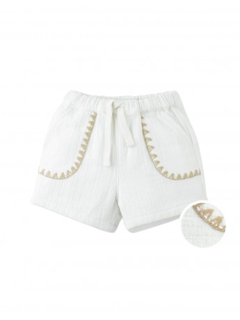 Baby Marlow Drawstring Shorts with Contrast Stitching