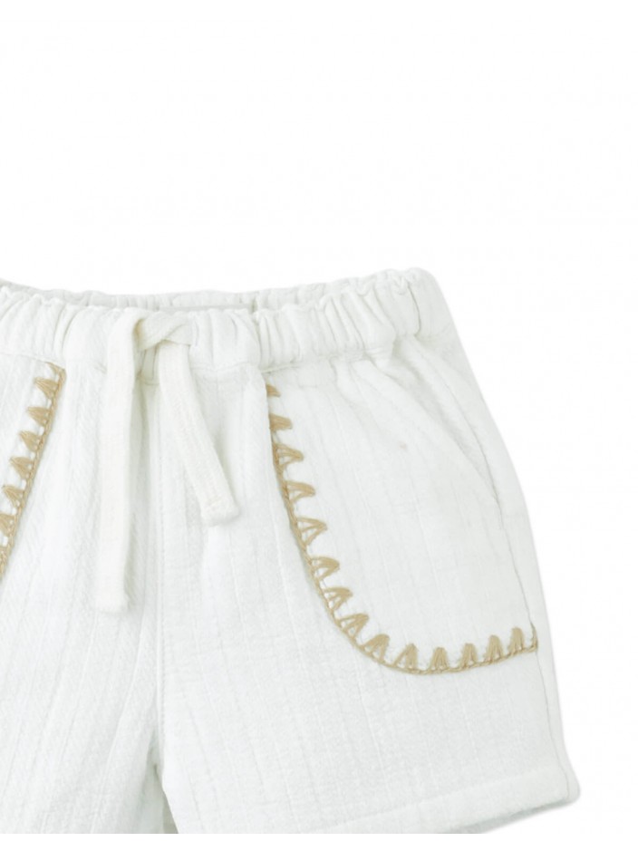 Baby Marlow Drawstring Shorts with Contrast Stitching