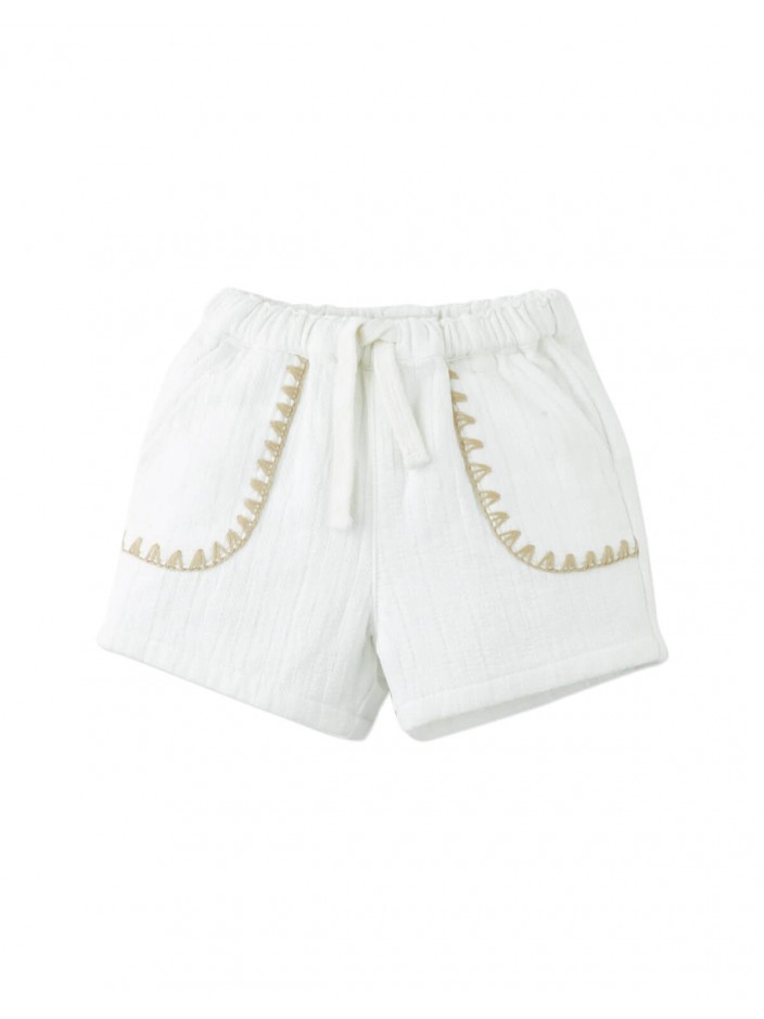 Baby Marlow Drawstring Shorts with Contrast Stitching