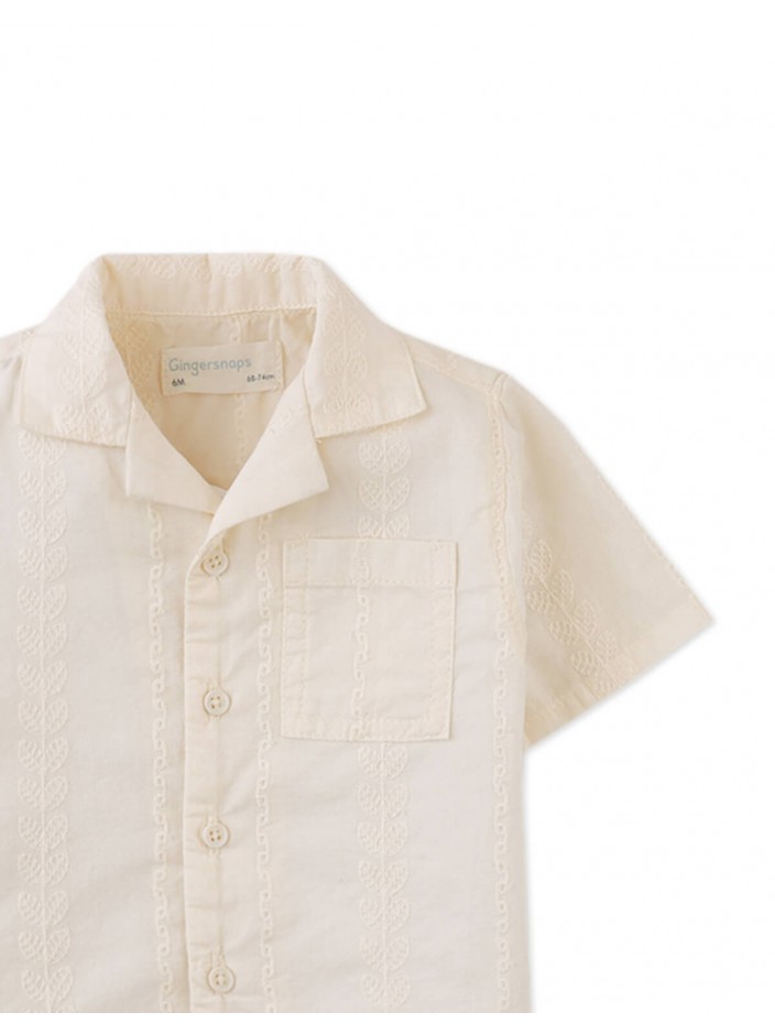 Baby Armin Embroidered Camp Collar Shirt