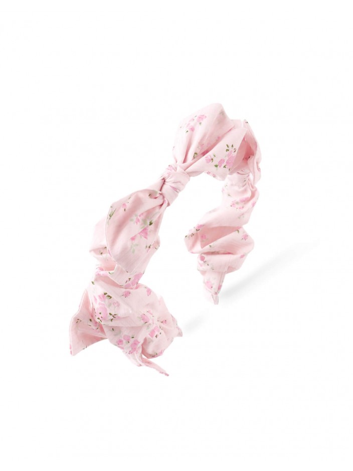 Elodie Ruched Headband With Ties