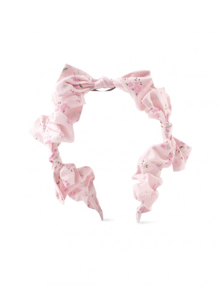 Elodie Ruched Headband With Ties