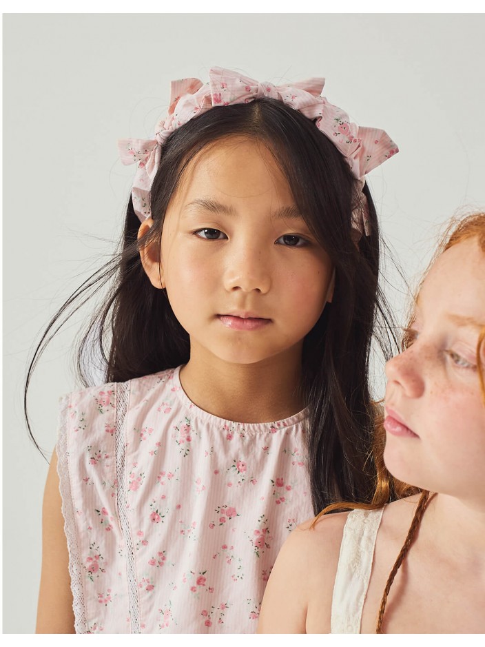 Elodie Ruched Headband With Ties